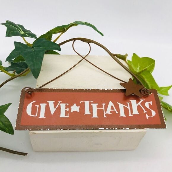 Thanksgiving Ornament Home Motivational Sign New - Picture 9 of 12